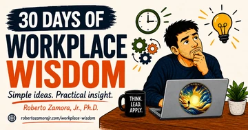 Original illustrated cover for the 30 Days of Workplace Wisdom collection.